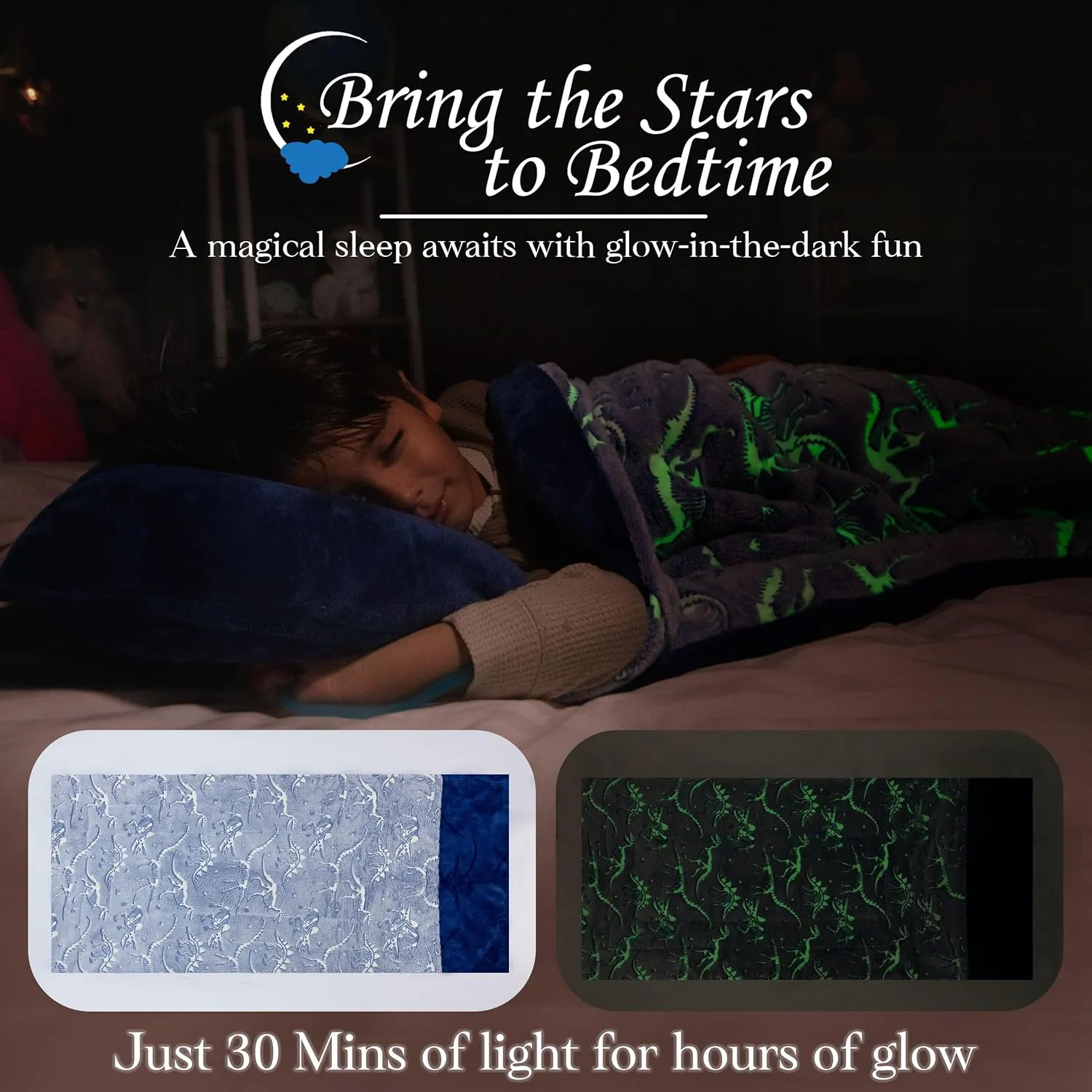 Bags - Dinosaur & Unicorn Gift for Sleep Overs Kids Sleeping Bag Glow in The Dark Slumber Bag for Girls and Boys - depth Large$ Soft$ Durable$ Warm$ Plush Sleeping 