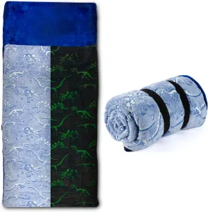 Bags - Dinosaur & Unicorn Gift for Sleep Overs Kids Sleeping Bag Glow in The Dark Slumber Bag for Girls and Boys - depth Large$ Soft$ Durable$ Warm$ Plush Sleeping 