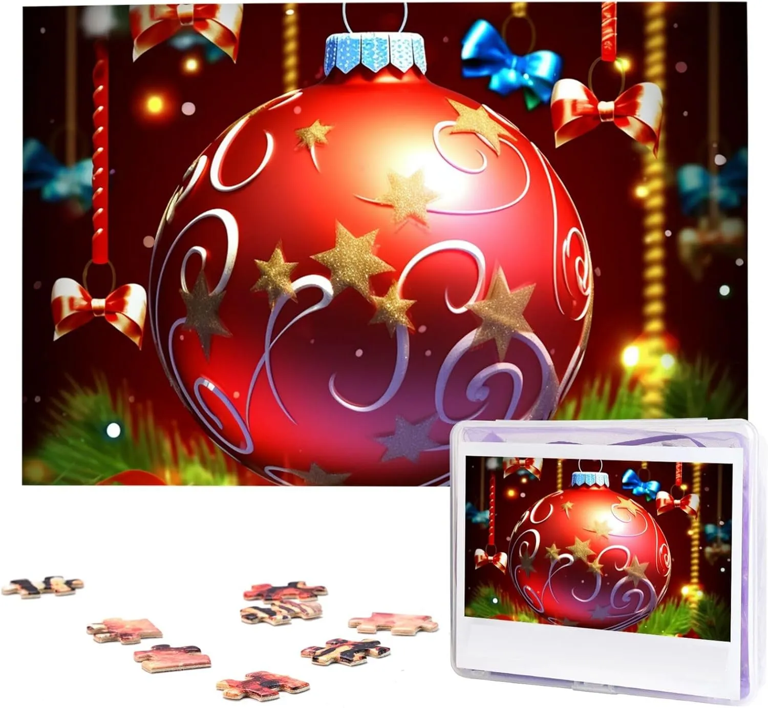 Ball Puzzles 1000 Pieces Wooden Jigsaw Puzzle Personalized sumerian Picture Puzzles Family Decoration Photo Puzzle for Adults (29.5" x 19.7") Xmas 