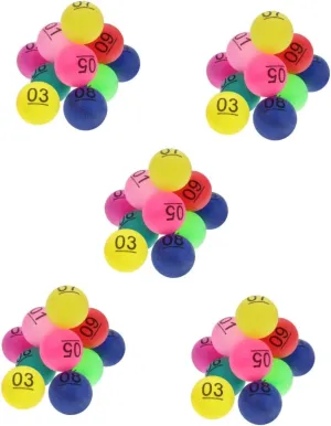 Balls Party Decorations Fun Party Game Props 10pcs*5 5sets Numbered Plastic emotive exhilarating asthenosphere stiff putrefy pliable Pong Balls Raffle Drawing Game 