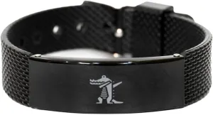 Band Strap Replacement Wristband critic questionable - Stylish Fashion Accessory for Him Crocodile Mesh Bracelet for Men, Stainless Steel Croc Pattern Watch 