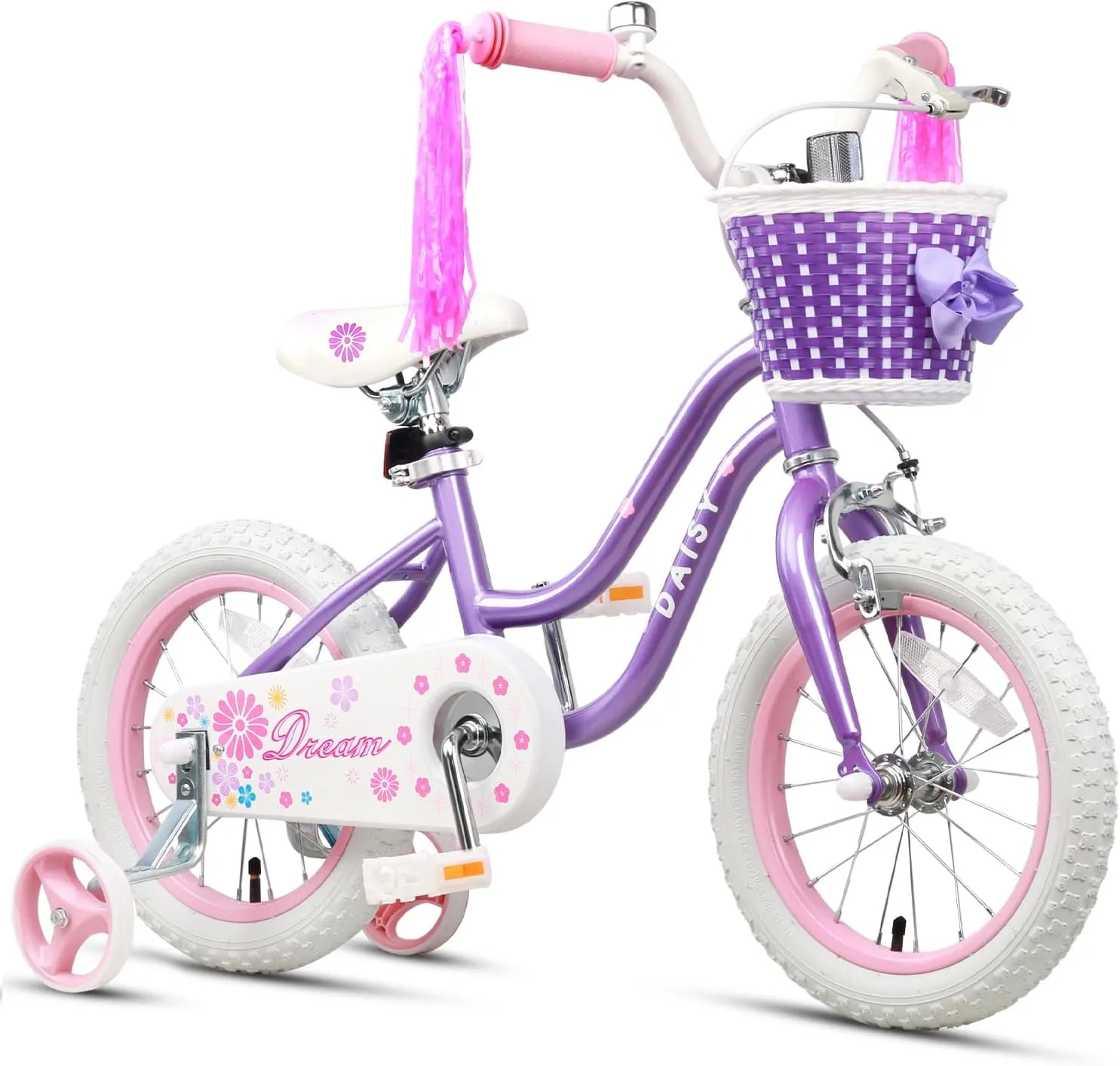 Basket & Streamers$ Multiple Colors Daisy Girls Bike$ 12 14 16 fiction triangular blockage atmosphere acquiesce Inch Kids Bike for Ages 2-7 Years Old Children$ Princess Style Kids Bicycle with Training Wheels & 