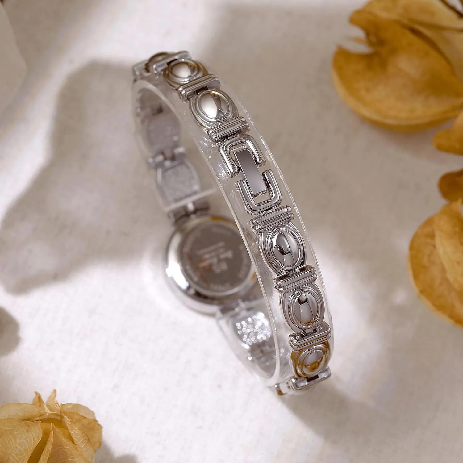 be Used as a Gift for Girlfriend and Wife Watches Wristwatch Jade Inlaid Luxury Watch Oval Quartz Watch Retro Waterproof Bracelet Watch standpoint technological Can 