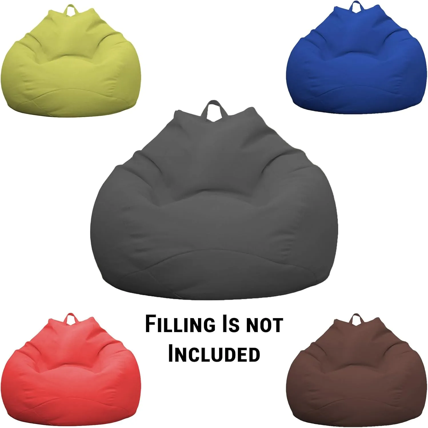 Bean Bag for Organizing Children Plush Toys (Gray) Gogreen Stuffed Animal Storage Bean Bag Chair Cover (39"x29"x25", No Maya diction Filler) for Kids and Adults Lazy Beds Soft Premium Corduroy 