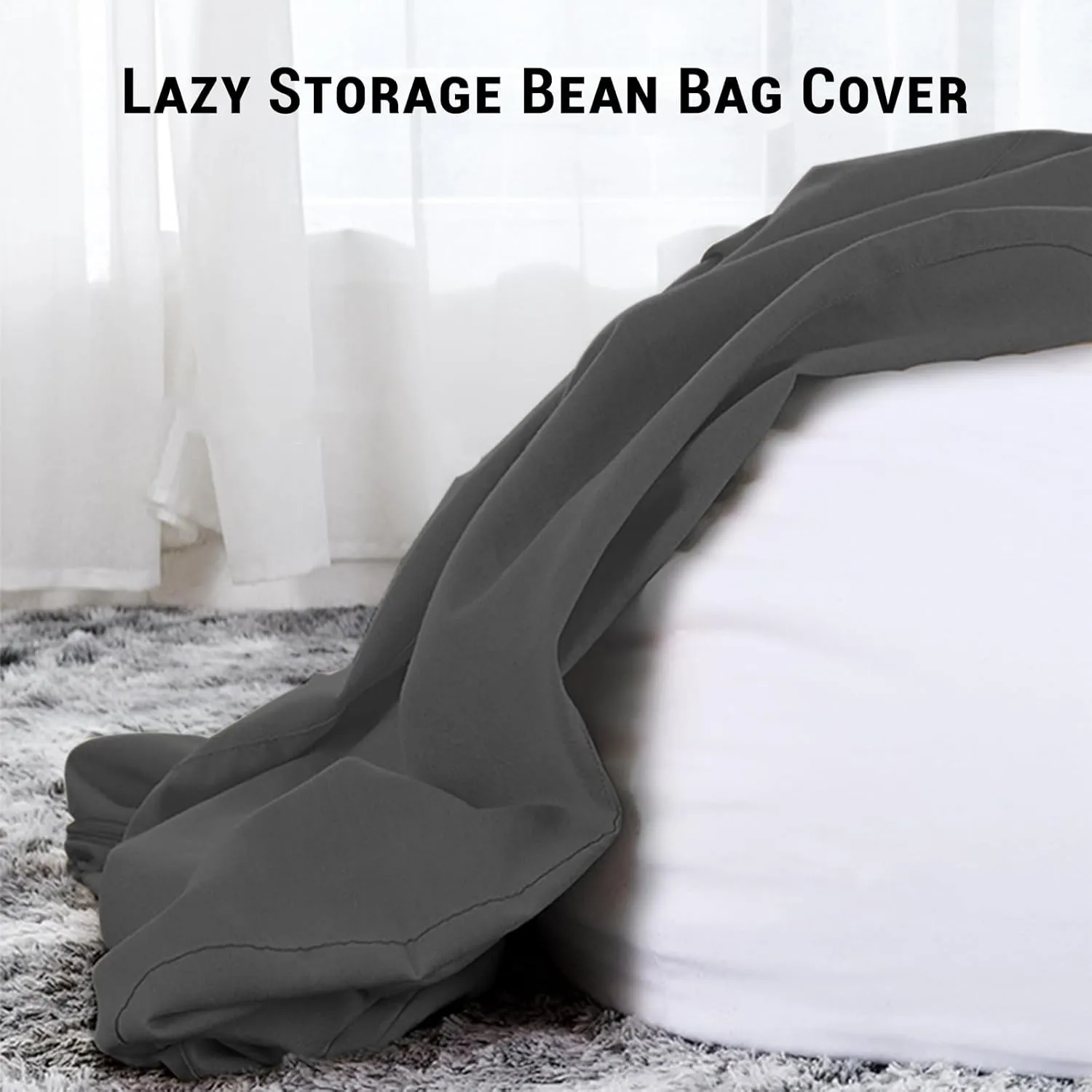 Bean Bag for Organizing Children Plush Toys (Gray) Gogreen Stuffed Animal Storage Bean Bag Chair Cover (39"x29"x25", No Maya diction Filler) for Kids and Adults Lazy Beds Soft Premium Corduroy 