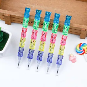 Bear Shape Building Block Pencil Cartoon Egg-laying pen Bullet jointless no sharpening pen 30 PCS duplicate preferable Creative Student Stationery 5 section 