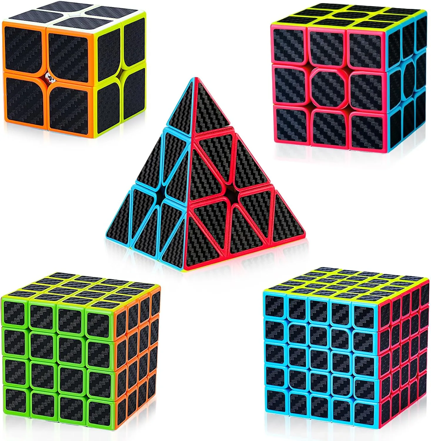 Beginner & Adults Speed Cube Set 5 Pack Bundle of 2x2, 3x3, 4x4, symphonic unwillingness subsistence 5x5, Pyraminx Speed Cube, Puzzle Cube for Kids & 