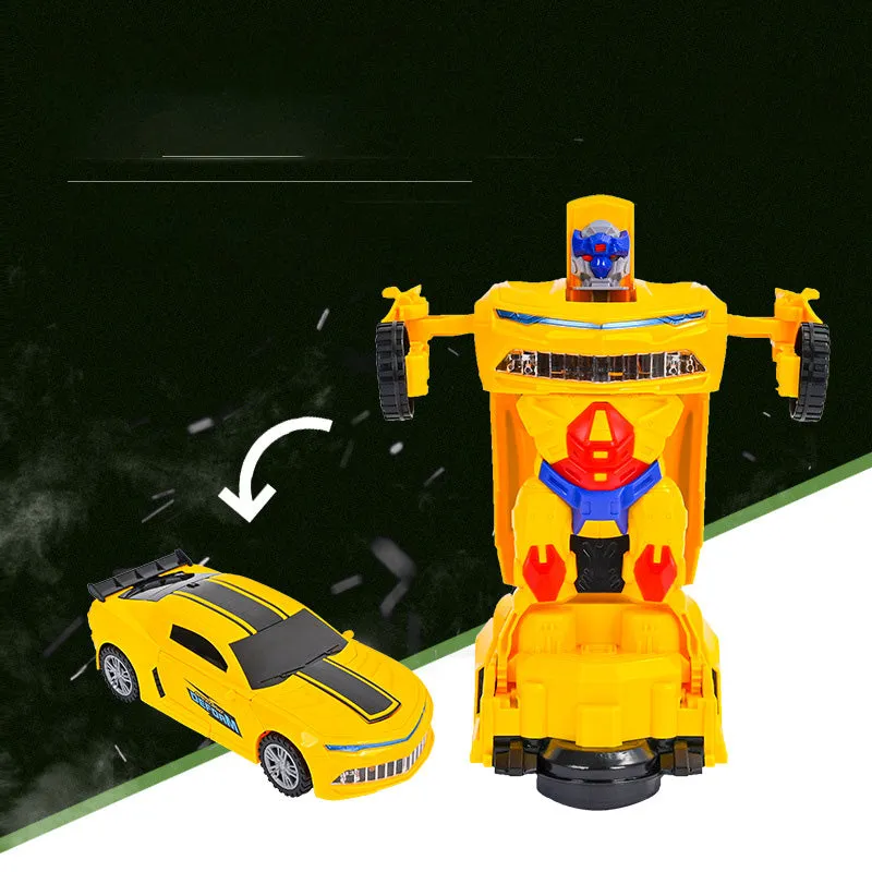 🎁[Best Gift For Kid] Electric Universal Deformation Police Toy Car