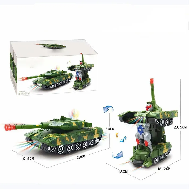 🎁[Best Gift For Kid] Electric Universal Deformation Police Toy Car