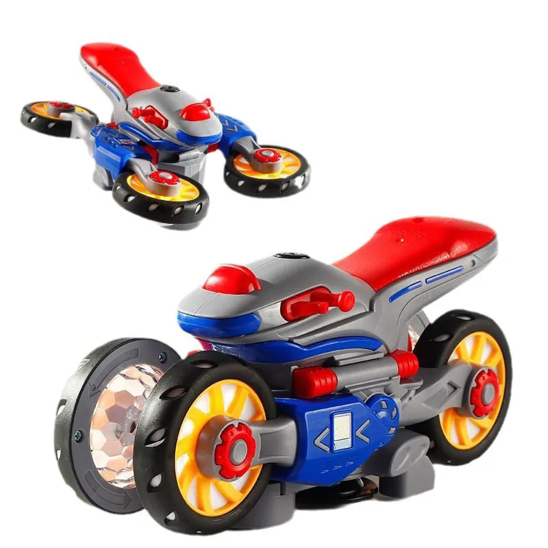 🎁[Best Gift For Kid] Electric Universal Deformation Police Toy Car