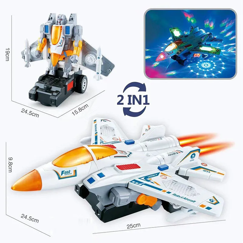 🎁[Best Gift For Kid] Electric Universal Deformation Police Toy Car