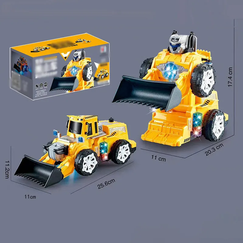 🎁[Best Gift For Kid] Electric Universal Deformation Police Toy Car
