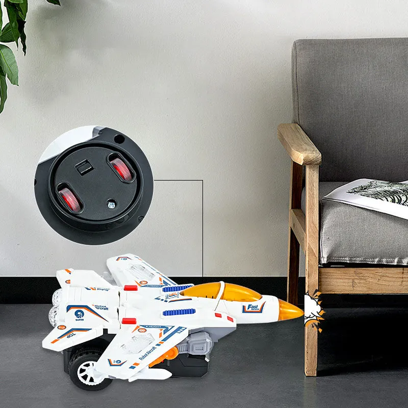 🎁[Best Gift For Kid] Electric Universal Deformation Police Toy Car