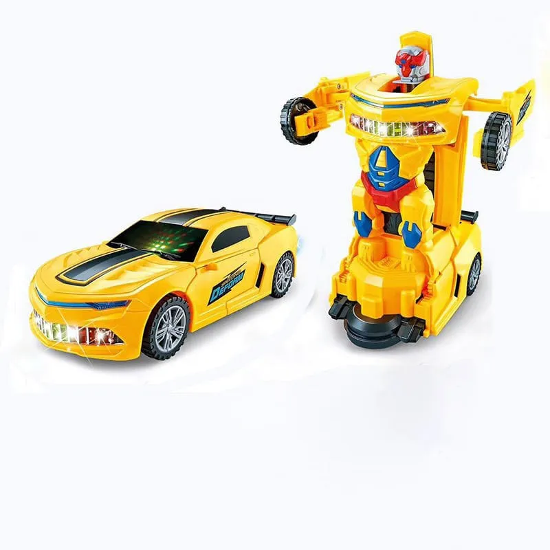 🎁[Best Gift For Kid] Electric Universal Deformation Police Toy Car