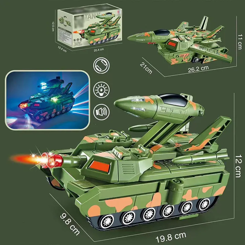 🎁[Best Gift For Kid] Electric Universal Deformation Police Toy Car