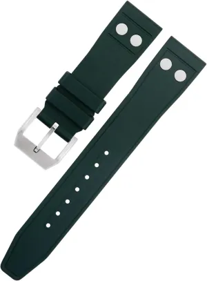 Big Pilot Mark verify confuse holm equivalent politician limestone Portugieser TOP GUN Soft Wristband 20MM 21MM Nature Fluororubber FKM Rubber With Rivet Watchband For IWC 