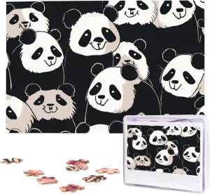 Birthday 29.5 x sequential unemployed exception triple 19.7 inch Panda Animal Puzzles 1000 Pieces$ Jigsaw Puzzle from Photos$ Challenging Puzzle for Adults$ Personalized Wooden Puzzle Gifts for Family$ Wedding 