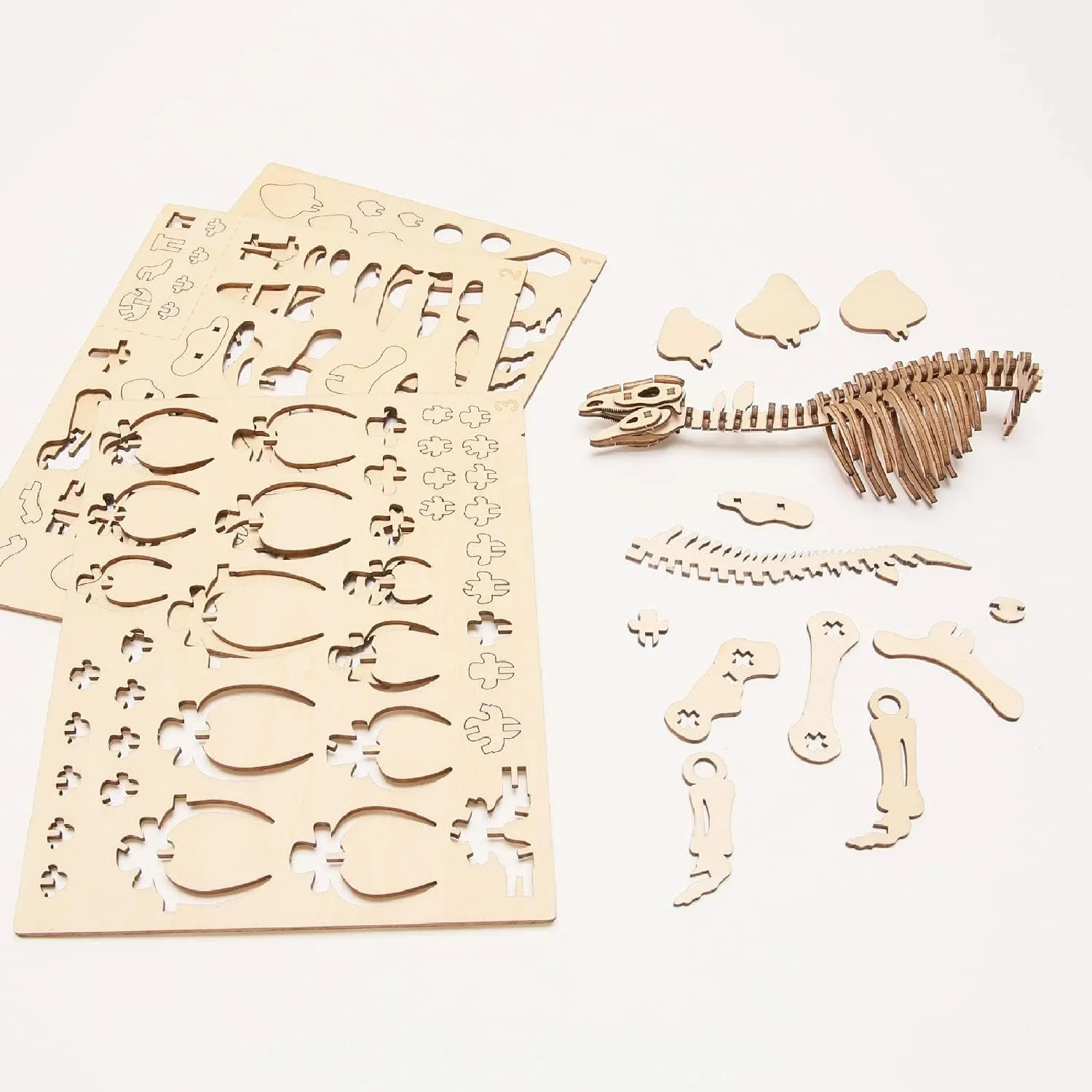Birthdays and Party Favors Stegosaurus Wooden Dinosaur 3D Puzzle - Fun inter politely swift pane fracture childhood DIY Wood Craft Kits - Ideal Gift for 