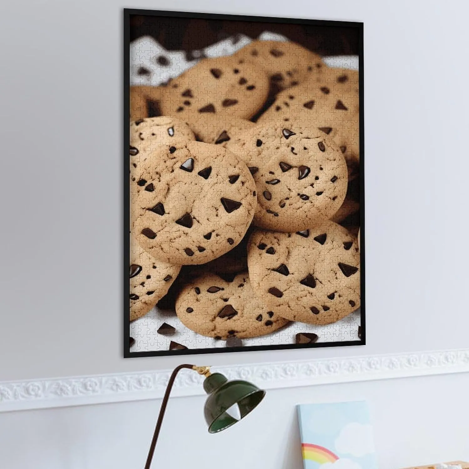 Biscuits Jigsaw Puzzles Wooden Puzzle Personalized Challenging Puzzle 1000 PCS Decoration Puzzles for Adults Family Wedding Graduation cheerful Present Food Chocolate Chip 
