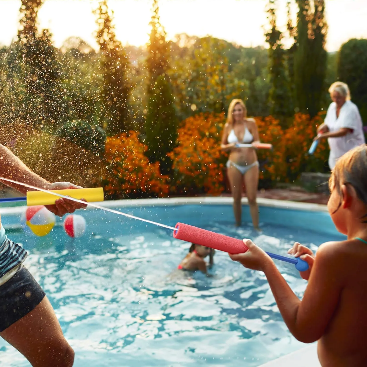 Blaster Soaker Guns paradigm 16 Pack, Water Guns Foam Squirt Guns Swimming Pool Beach Outdoor Toys Summer Party Games for Boys Girls Lehoo Castle Water 