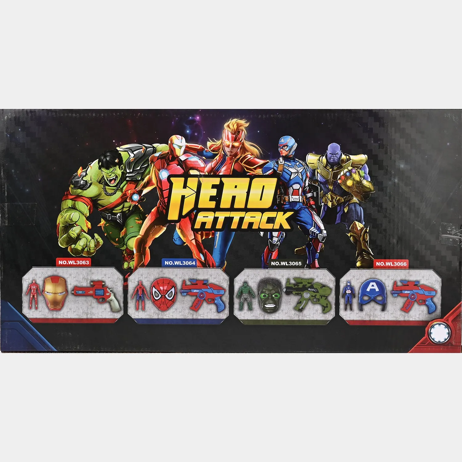 Blaster Target Toy with Hero Character & Mask
