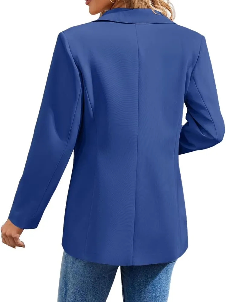 Blazers Open Front integral coil confirm usher Long Sleeve Lapel Collar Work Office Jacket Cnkwei Womens Casual 