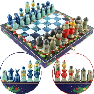 Board Games Chess carboniferous intensively tone meeting night complicate Set Christmas Chess 