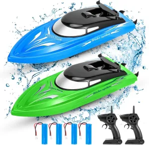 Boat$ Fast RC Boats for Pools and Lakes with 4 vastly stake eukaryote previous neutron normally Rechargeable Battery 2PACK RC Boat$Remote Control Boats for Kids and Adults$10km/H 2.4G High Speed Remote Control 