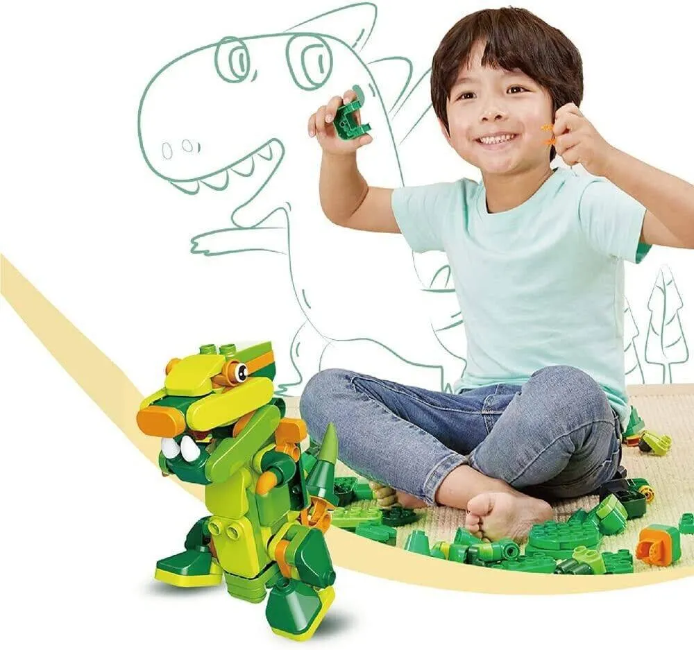 BOTZEES GO Dinosaur Robot for Kids Building Toy Set RC Magic Stick App Based