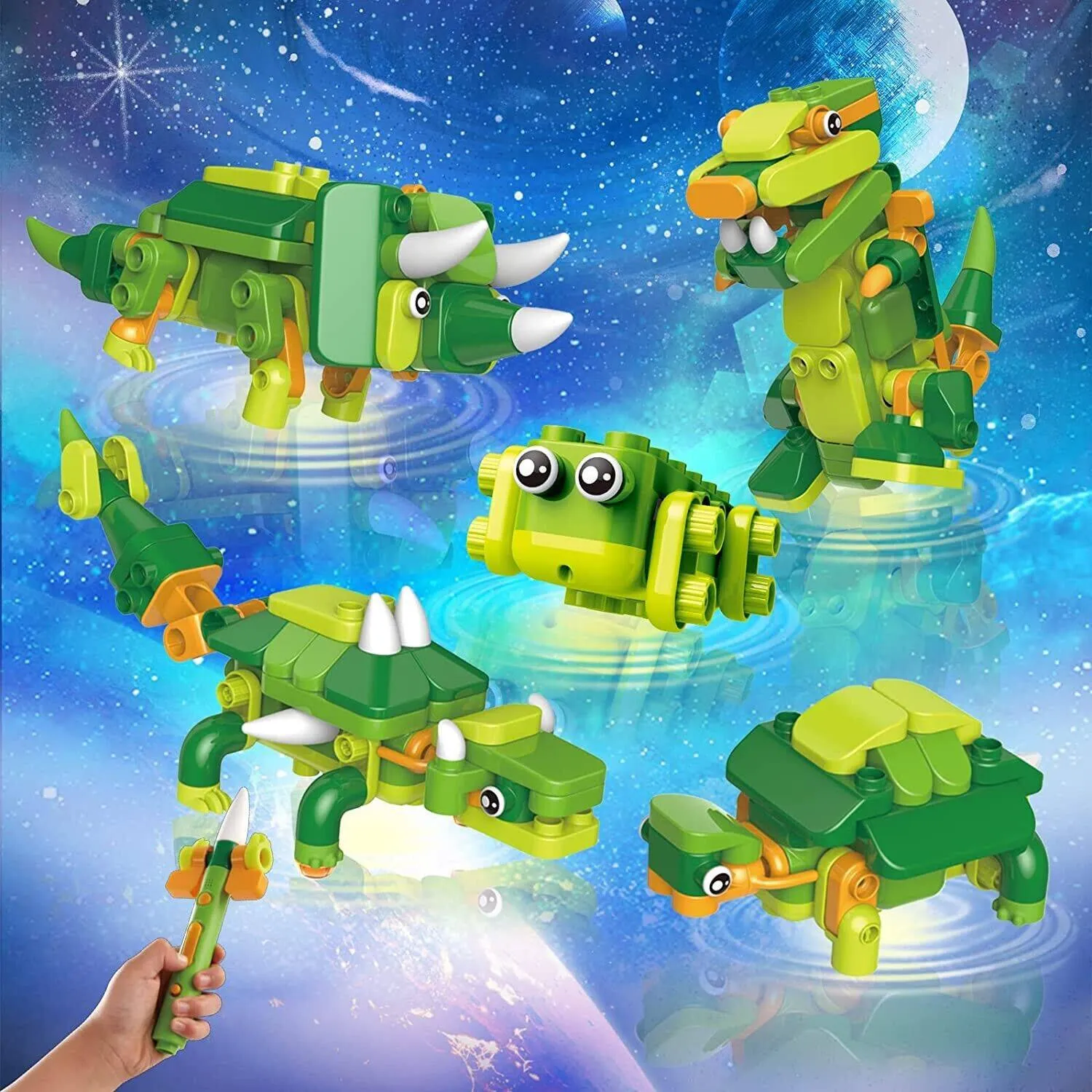 BOTZEES GO Dinosaur Robot for Kids Building Toy Set RC Magic Stick App Based