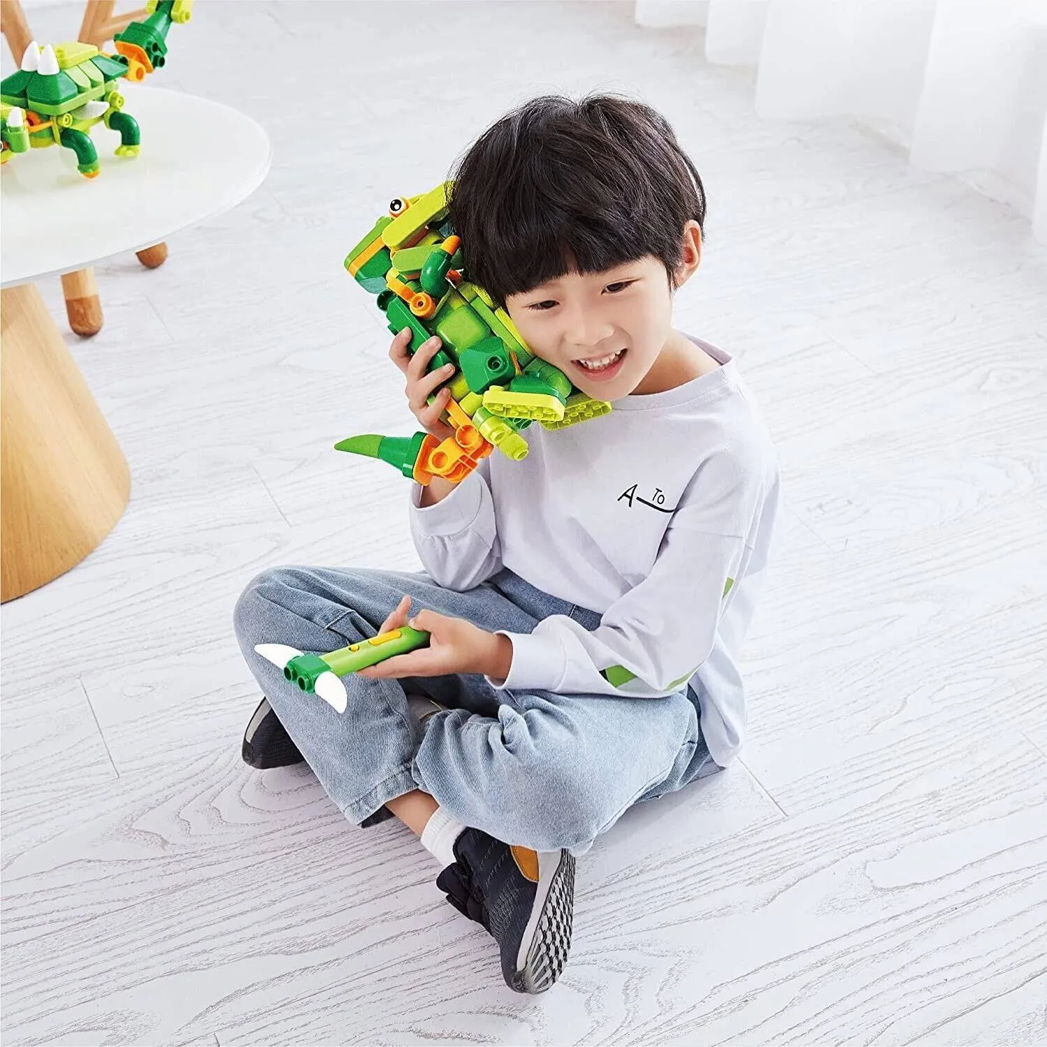 BOTZEES GO Dinosaur Robot for Kids Building Toy Set RC Magic Stick App Based
