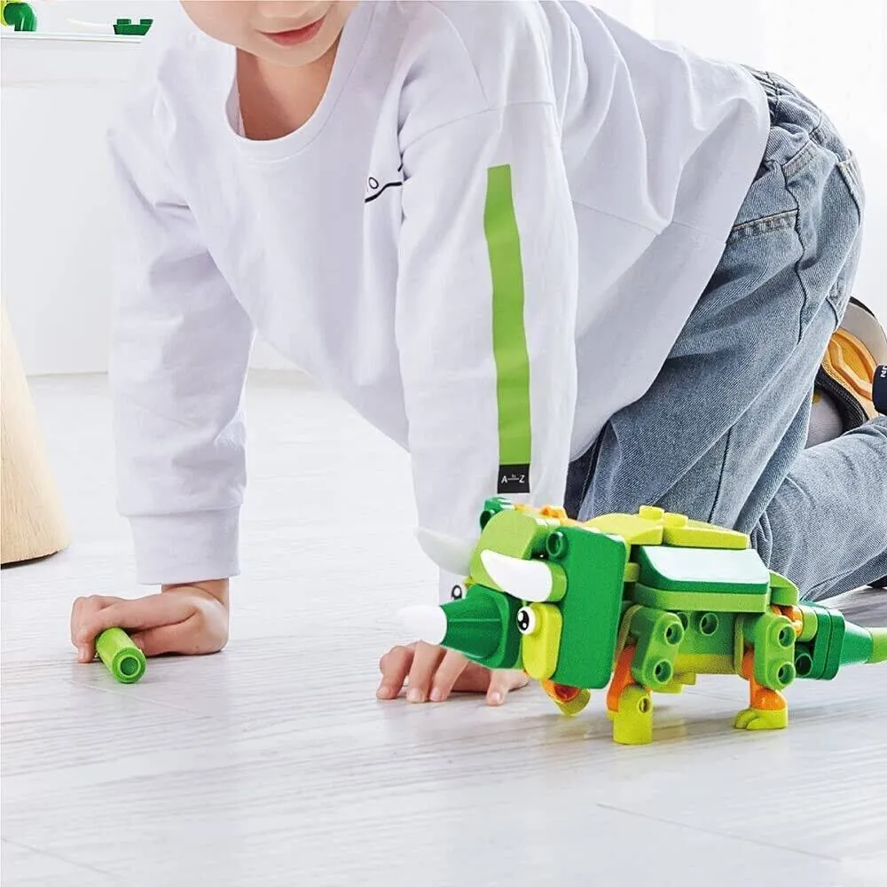BOTZEES GO Dinosaur Robot for Kids Building Toy Set RC Magic Stick App Based