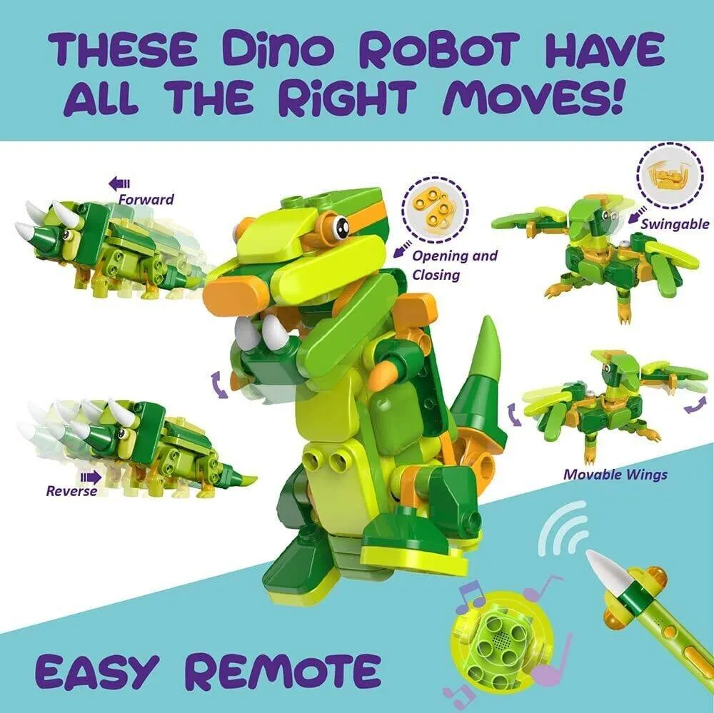 BOTZEES GO Dinosaur Robot for Kids Building Toy Set RC Magic Stick App Based