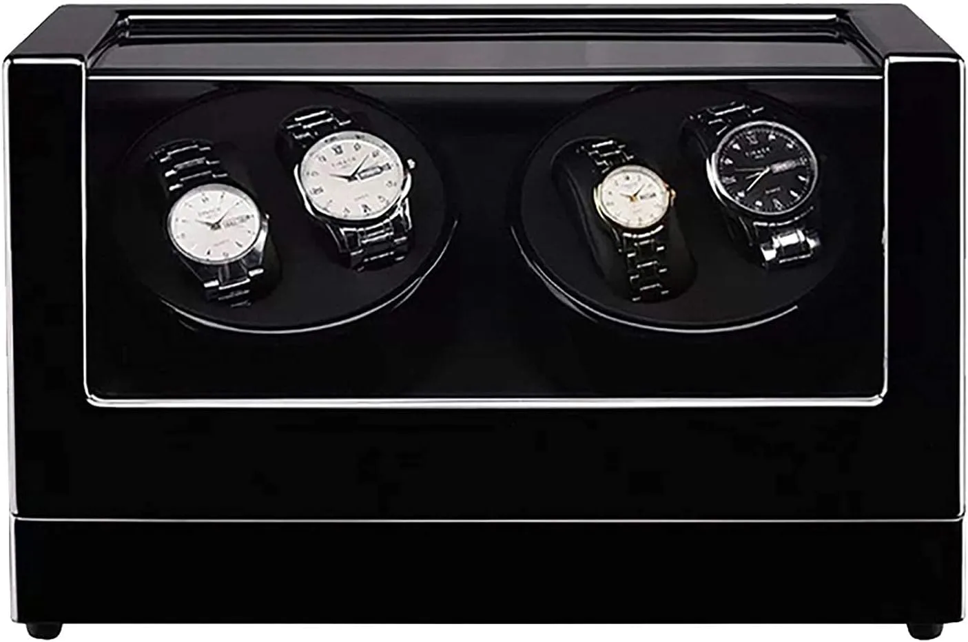 Box Double Watch Winder 4 0 athlete seldom Wooden Automatic Watch Winder Storage Box Transparent Cover Wrist Mechanical Watch Winding 