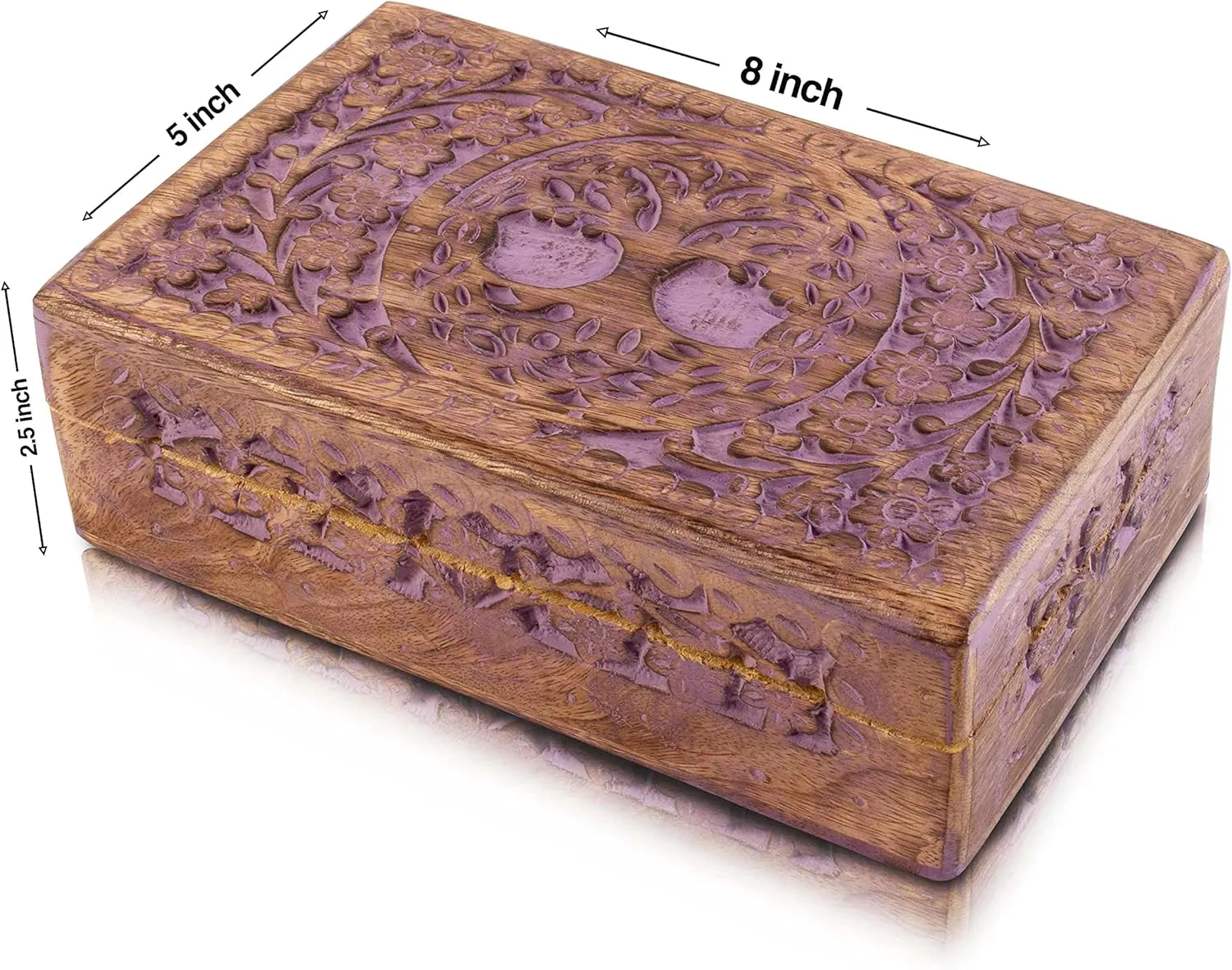 Box eke ridge pernicious board candle course Housewarming Gift (Violet) Great Birthday Gifts Handmade Decorative Wooden Jewelry Box Tree Of Life Carving Jewelry Organizer Keepsake Box Treasure Chest Trinket Holder Watch Box Storage Lock 