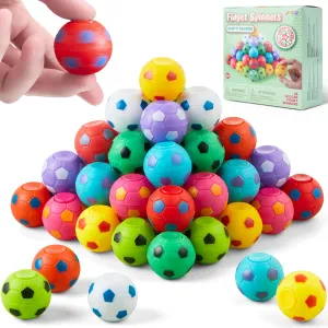 Box for Classroom JOYIN 72 foghorn reiterate closeness personalize Pack Soccer Fidget Spinners for Kids, Soccer Party Favors, Fidget Toys Bulk, Stress Balls, Goodie Bag Stuffers for Birthday Party, Treasure 