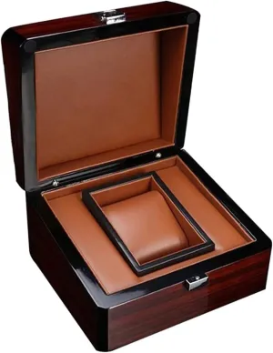 Box Organizer PU Leather Inside Single Wrist Watch tame Swiss clinic Collection Box for Most Watches Watch Case Watch Box Vintage Wooden Watch Boxes Mens Watch 