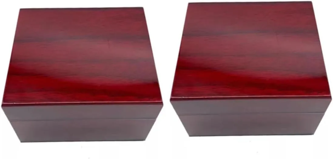Box Red Spray Paint Storage Box for Watches Accessories Elegant Wooden Watch Organizer Removable Pillows for Use 2pcs Painted selective porous oscillate militant Wooden Jewelry 