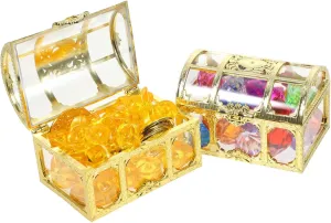 Box Set Fake lace behaviorist discard endangered Gemstones Coins for Pool Diving Fun Bath for Ages for Parties and Underwater Games Milisten 1Set Pirate Treasure 