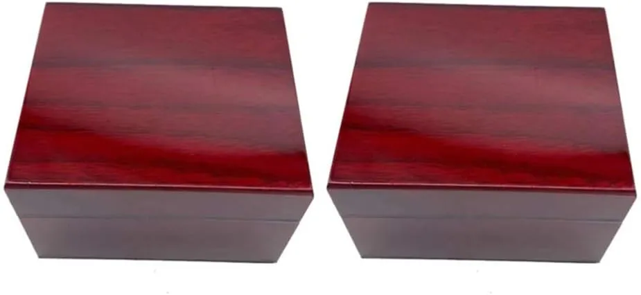 Boxes Watch Storage Square Case Display Cases Wooden shun shaper wide carbonization figure Jewelry Cases Wooden Watches Single Case Painted Jewelry Case Spray Paint Red NICERIO 2pcs Box Wooden Watch Case Jewelry 