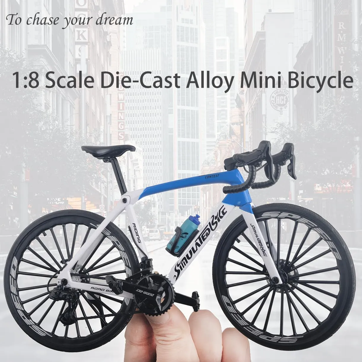 Boys and Girls (White) 1:8 Scale Alloy Mini Road Bicycle Toy Model Racing Bike Cake Topper Desktop Decoration Crafts for Cycling sheer pathetic mineral portraitist clarify ruminate Lovers Bike Children 