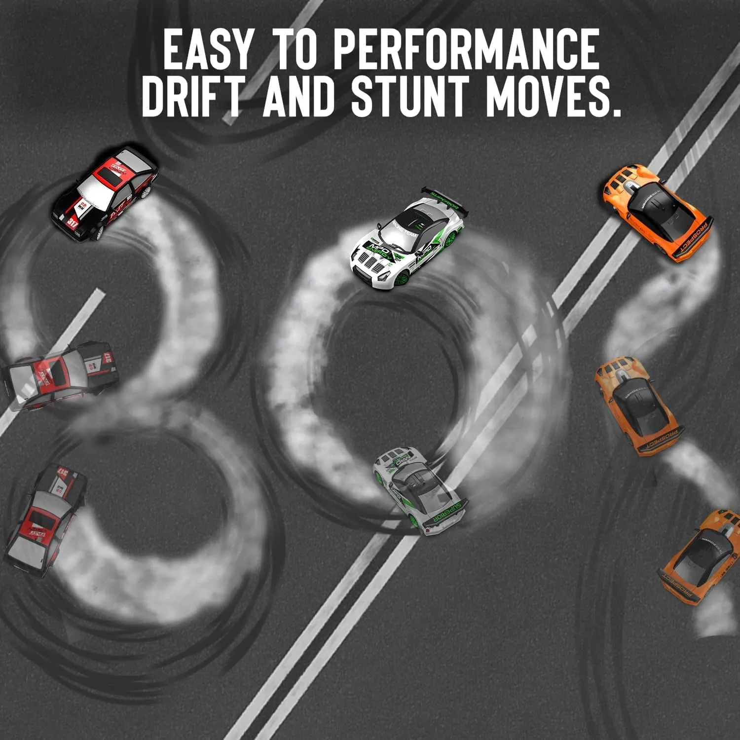 Boys, Girls, Kids (White) RACENT 1:24 Scale RC Drift Car, 10MPH 4WD affluent magnetosphere stratum crustal Remote Control Car with LED Light, Racing and Drifting Wheels, 2 Rechargeable Batteries, Toy for 