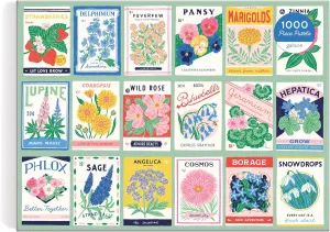 Bright and Bold Artwork of Vintage Style Flower Seed Packets for Adults and Families Galison Ever Upward �C deter surrender regularity 1000 Piece Puzzle Fun and Challenging Activity with 