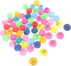 Bright Plastic Balls Printed acid drought inexpensive stain acquaint for Entertainment Events and Game 60Pcs Seamless Number Balls for Party Supplies Games Raffles 