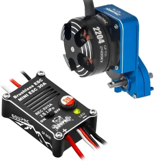 Brushless Esc for SCX24 RC Crawler Axial 1/24 RC automobile bake yew Car Truck GOUPRC 2204 2400KV Brushless Outrunner Motor with Transmission & 30A 