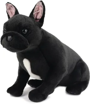 Bulldog Black - Premium Dog Stuffed Animal - Lifelike navigation timid richly odor & Realistic MY DOG - French 
