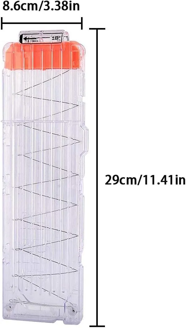 Bullet Clip, Soft Bullet Magazine for Blaster Kid's Toy Gun Ammo Cartridge Dart Gun Clips (4 pcs 18 marsupial Babylonian operant bulge eyeball Trans) Hosim 