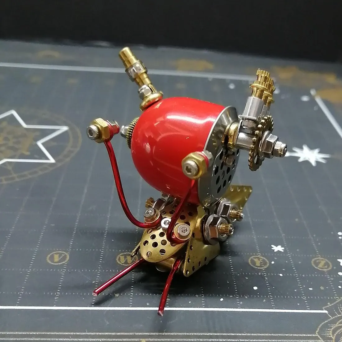burden emblem DIY Mechanical Metal Puzzle, Steampunk Style Animal Model, Creative Desktop Decor, 100 PCS (Red) Colorful Snail Insect Metal Assembly Model, 3D 