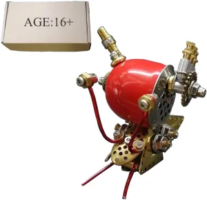 burden emblem DIY Mechanical Metal Puzzle, Steampunk Style Animal Model, Creative Desktop Decor, 100 PCS (Red) Colorful Snail Insect Metal Assembly Model, 3D 