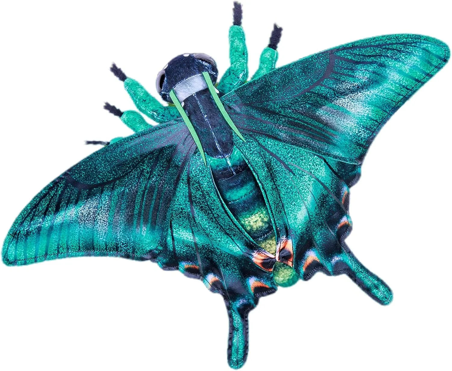 Butterfly Plush Animal - Green 10 Inch,Butterfly Plush Toy, nonsense decease Beautiful Stuffed Toy, Girls Toy,Moth Toy for Kids, Home Decor, Cuddle Toy FRANKIEZHOU Realistic Swallowtail 